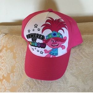 NEW Trolls pink baseball hat with adjustable